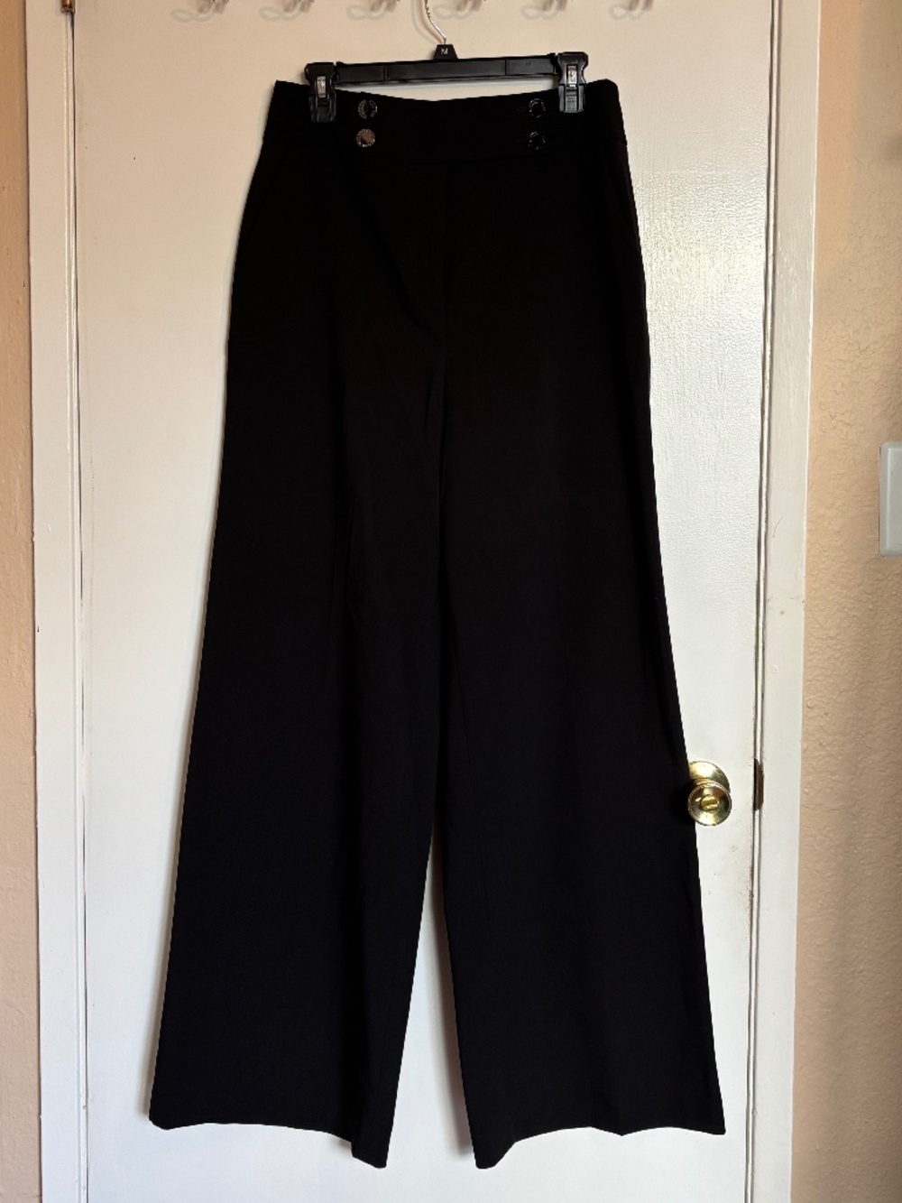 Calvin Klein Wide Leg Black Slacks Size 10